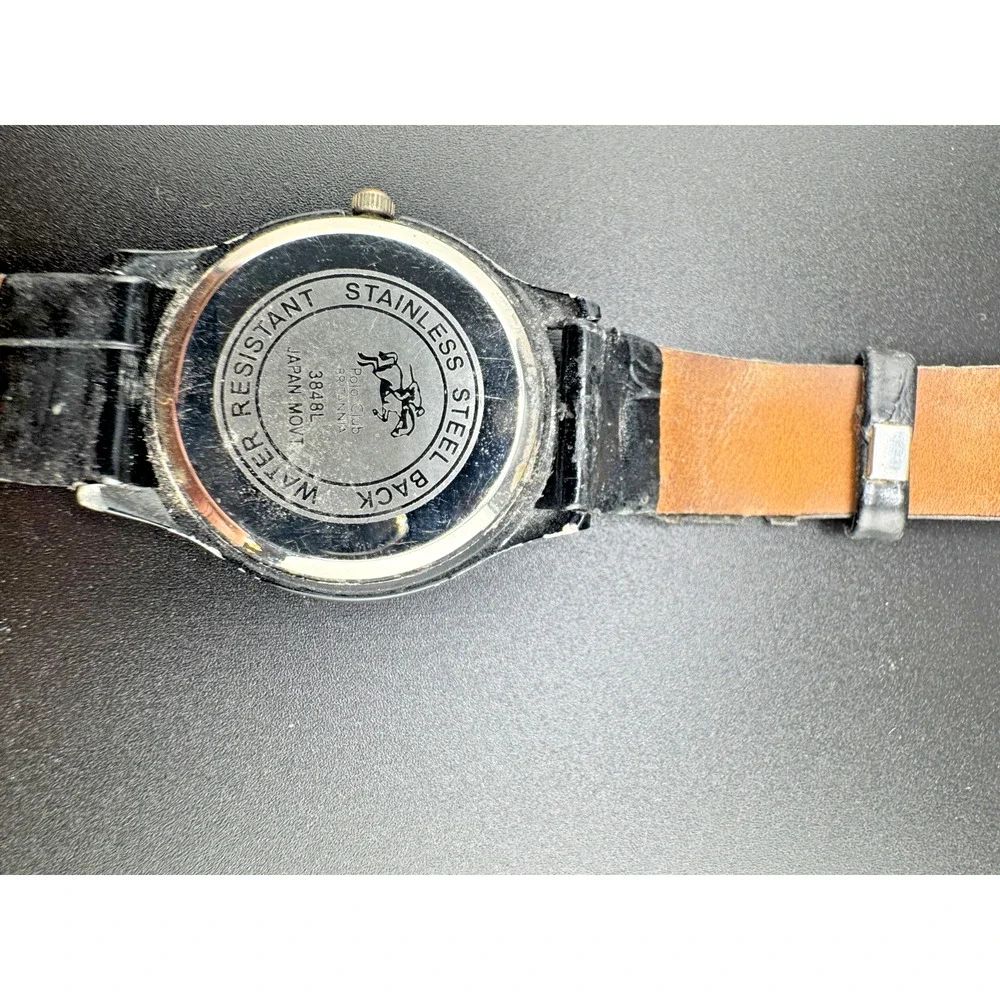 Polo Club Britannia Watch Crystal Accents Black